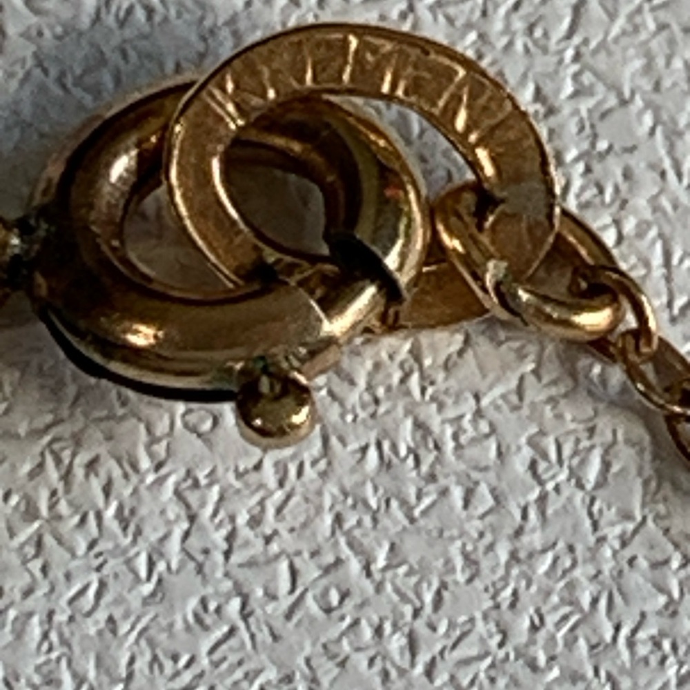 Vtg Yellow Gold Filled KREMENTZ Heart and Rose Women's Pendant Necklace - Picture 5 of 6